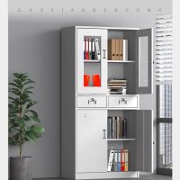 factory direct 1850*900*400mm adjustable layer plate double drawer four door filing cabinet with key lock