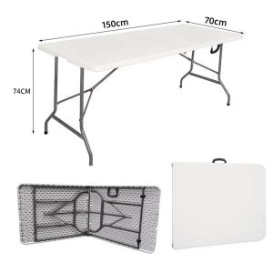 Cheap Price Modern Triangular Reinforcement Sheet Metal Ring Buckle Plastic Foldable Lightweight Outdoor Table for Park Party